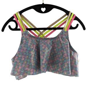 BCB Swim Girls Bikini Top Sparkle Shell Size XL